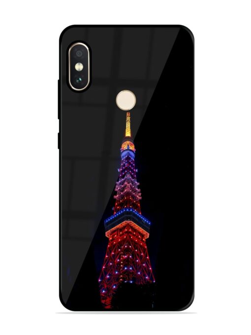 Eiffel Tower Night View Glossy Metal Phone Cover for Xiaomi Redmi Note 5 Pro