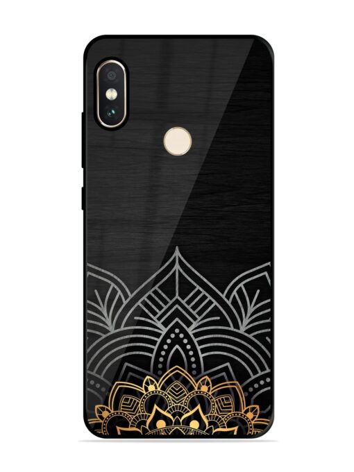 Decorative Golden Pattern Glossy Metal Phone Cover for Xiaomi Redmi Note 5 Pro