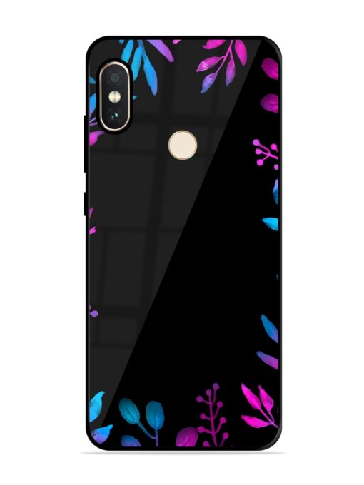 Flower Pattern Watercolor Glossy Metal Phone Cover for Xiaomi Redmi Note 5 Pro Zapvi