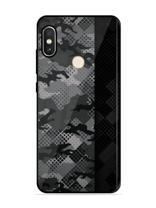 Dark Camouflage Glossy Metal Phone Cover for Xiaomi Redmi Note 5 Pro Zapvi