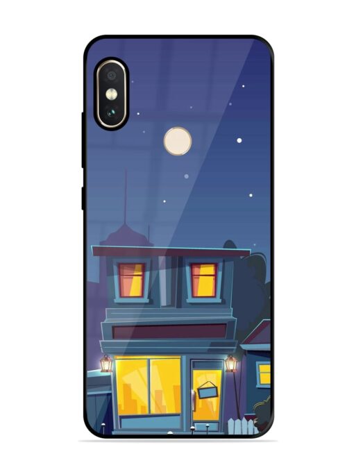 Vector Night House Glossy Metal Phone Cover for Xiaomi Redmi Note 5 Pro