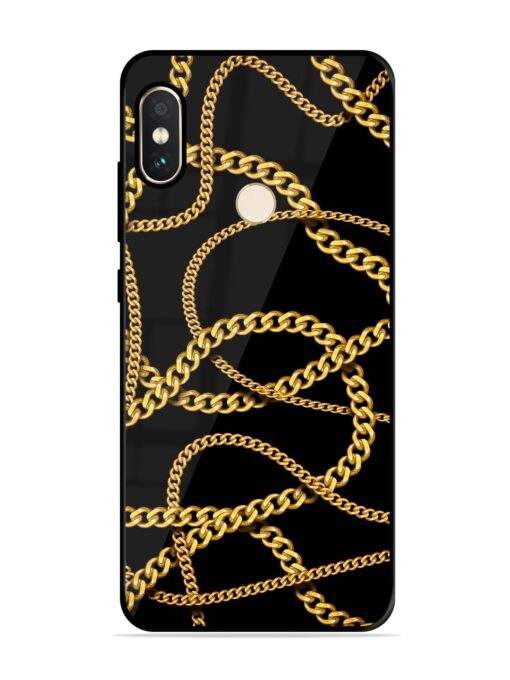 Decorative Golde Chain Glossy Metal Phone Cover for Xiaomi Redmi Note 5 Pro