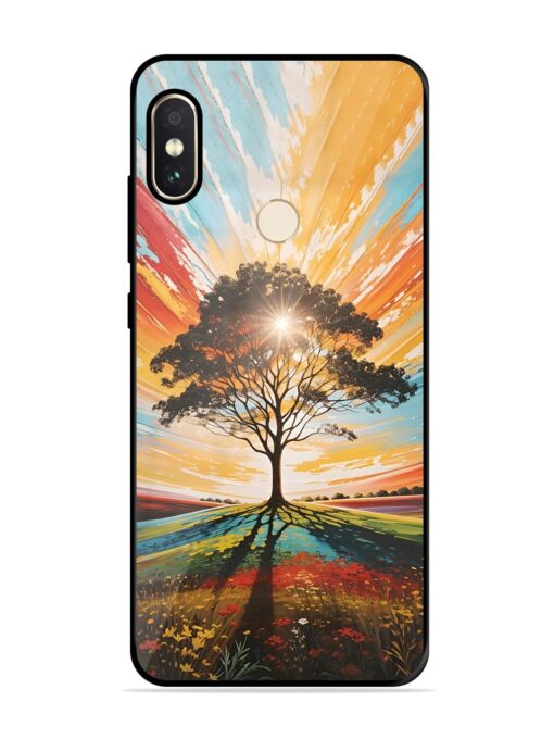 Abstract Tree Colorful Art Glossy Metal Phone Cover for Xiaomi Redmi Note 5 Pro