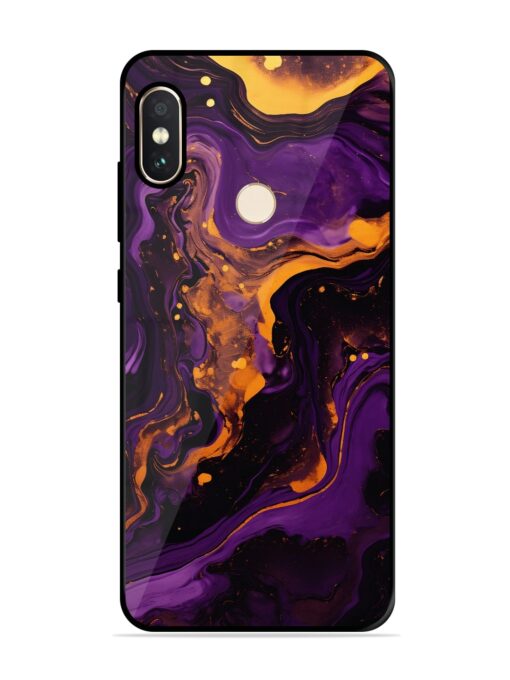 Painting Of A Purple Glossy Metal Phone Cover for Xiaomi Redmi Note 5 Pro