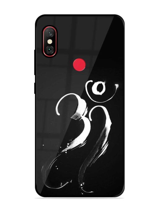 Om Logo Glossy Metal Phone Cover for Xiaomi Redmi Note 6 Pro Zapvi