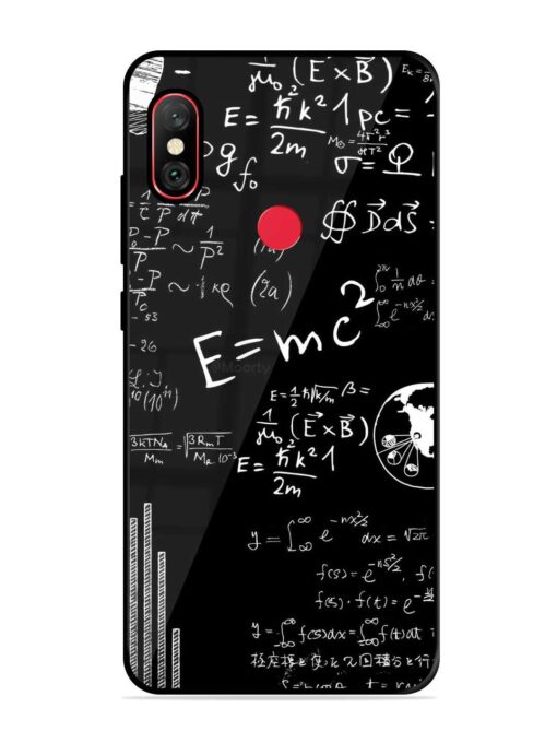 E=Mc2 Mass?Energy Equivalence Glossy Metal Phone Cover for Xiaomi Redmi Note 6 Pro Zapvi