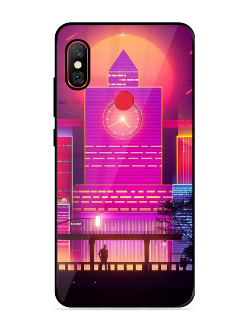 Clock Tower Glossy Metal TPU Phone Cover for Xiaomi Redmi Note 6 Pro Zapvi