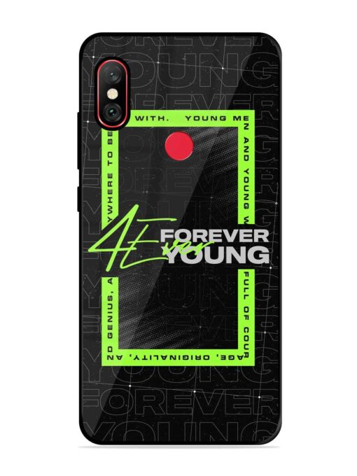 Forever Young Glossy Metal Phone Cover for Xiaomi Redmi Note 6 Pro Zapvi