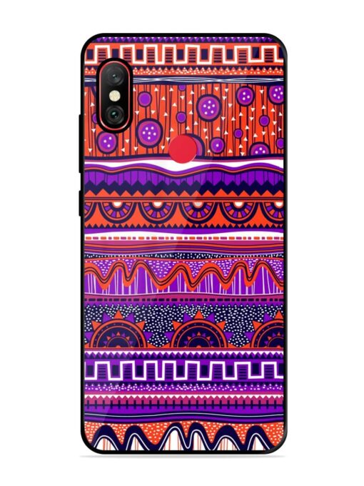 Ethnic Seamless Pattern Glossy Metal TPU Phone Cover for Xiaomi Redmi Note 6 Pro Zapvi