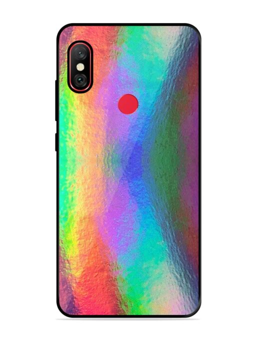 Colorful Holographic Background Glossy Metal TPU Phone Cover for Xiaomi Redmi Note 6 Pro Zapvi