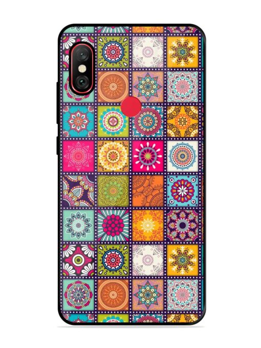 Seamless Pattern Vintage Glossy Metal Phone Cover for Xiaomi Redmi Note 6 Pro Zapvi