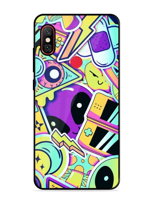 Scratch Art Glossy Metal Phone Cover for Xiaomi Redmi Note 6 Pro Zapvi