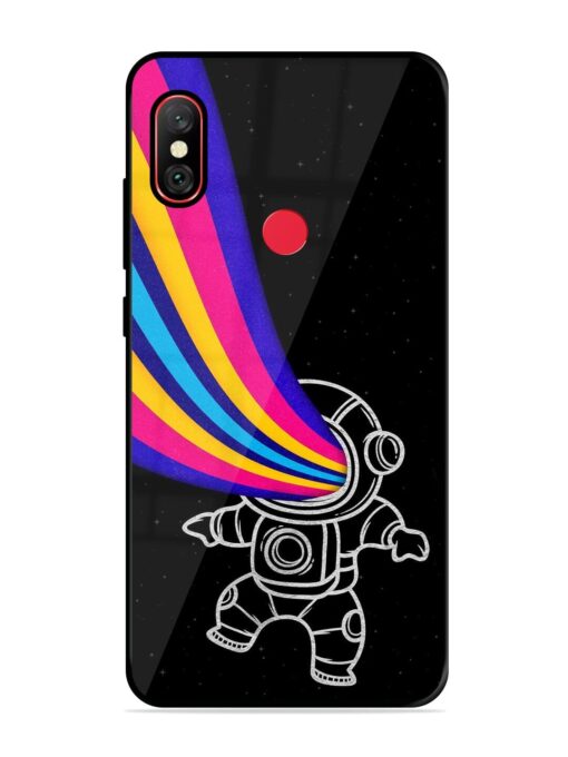 Astronaut Glossy Metal TPU Phone Cover for Xiaomi Redmi Note 6 Pro