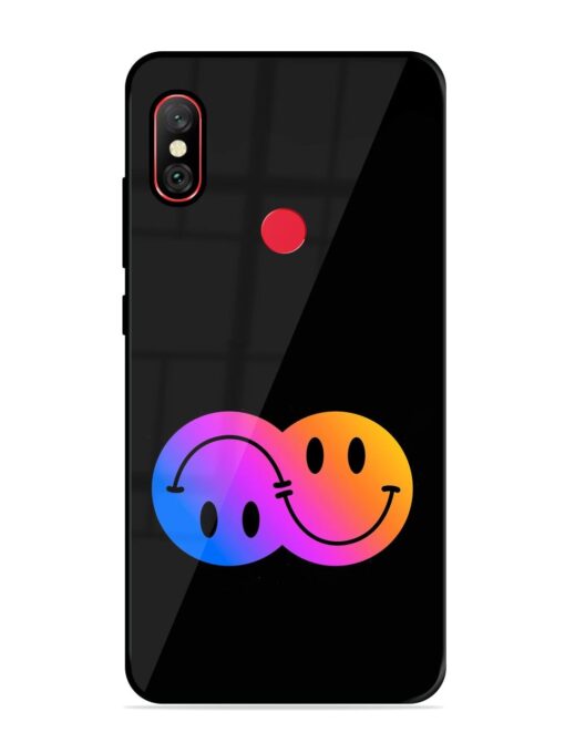 Gradient Smile Art Glossy Metal TPU Phone Cover for Xiaomi Redmi Note 6 Pro