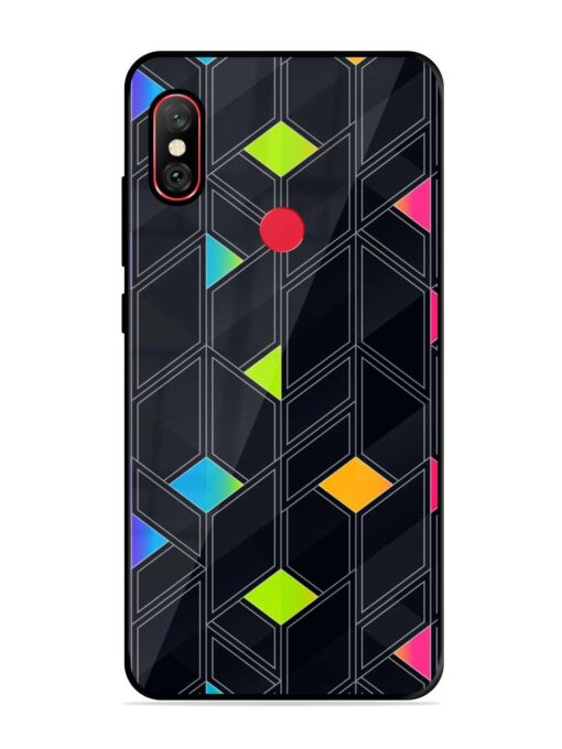 Abstract Mosaic Seamless Glossy Metal Phone Cover for Xiaomi Redmi Note 6 Pro Zapvi