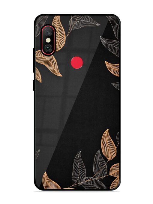 Foliage Art Glossy Metal Phone Cover for Xiaomi Redmi Note 6 Pro Zapvi