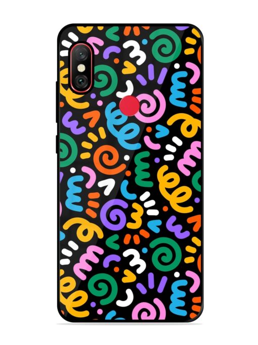 Colorful Seamless Vector Glossy Metal Phone Cover for Xiaomi Redmi Note 6 Pro Zapvi