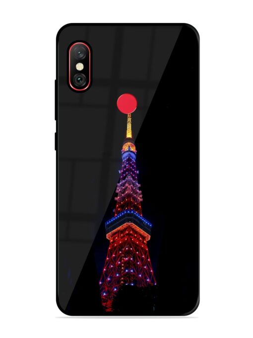 Eiffel Tower Night View Glossy Metal Phone Cover for Xiaomi Redmi Note 6 Pro