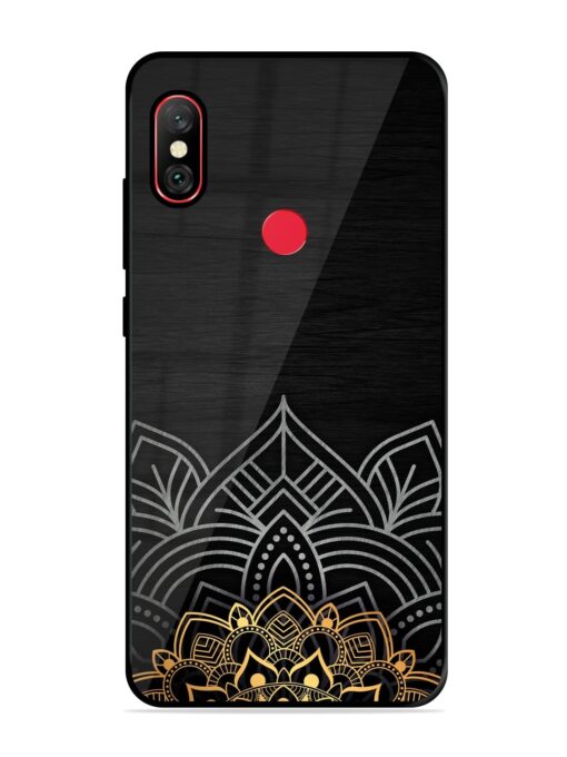 Decorative Golden Pattern Glossy Metal Phone Cover for Xiaomi Redmi Note 6 Pro Zapvi