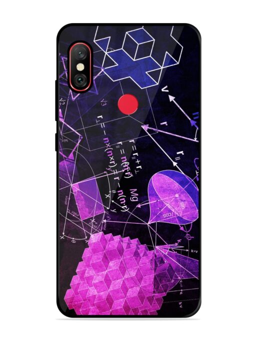 Math Physics Formula Art Glossy Metal Phone Cover for Xiaomi Redmi Note 6 Pro