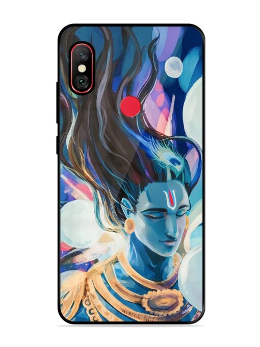 Bhagwan Sri Krishna Glossy Metal Phone Cover for Xiaomi Redmi Note 6 Pro Zapvi