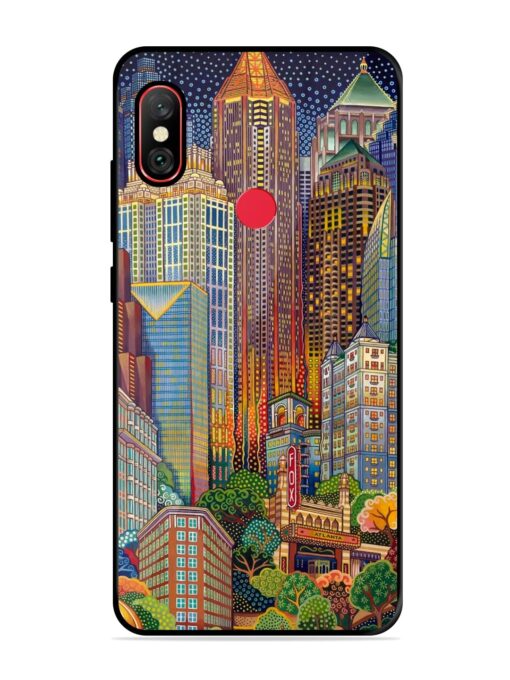 Cityscapes Art Glossy Metal Phone Cover for Xiaomi Redmi Note 6 Pro