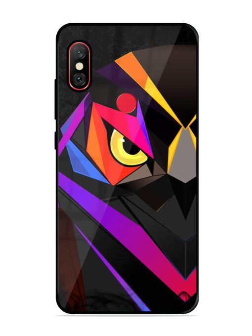 Wpap Owl Glossy Metal Phone Cover for Xiaomi Redmi Note 6 Pro