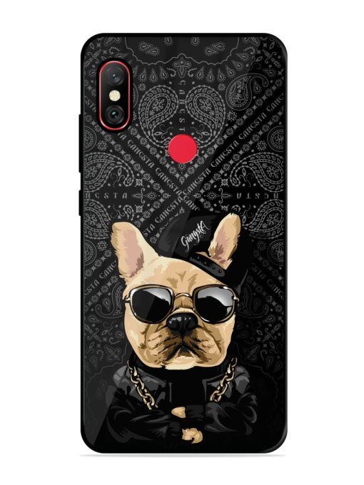 Gangsta Cool Sunmetales Dog Glossy Metal Phone Cover for Xiaomi Redmi Note 6 Pro Zapvi