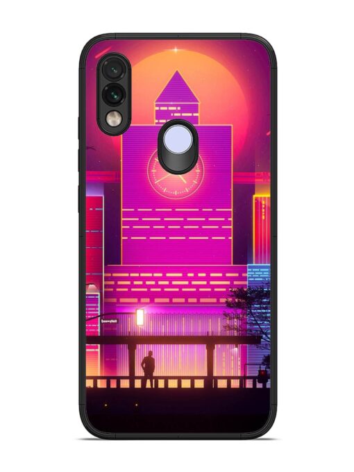 Clock Tower Glossy Metal TPU Phone Cover for Xiaomi Redmi Note 7