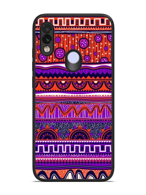 Ethnic Seamless Pattern Glossy Metal TPU Phone Cover for Xiaomi Redmi Note 7 Zapvi