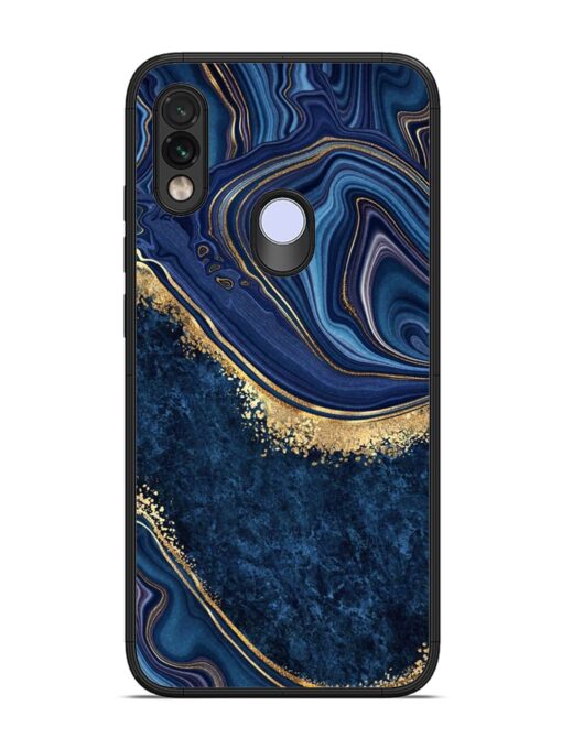 Abstract Background Blue Glossy Metal TPU Phone Cover for Xiaomi Redmi Note 7 Zapvi