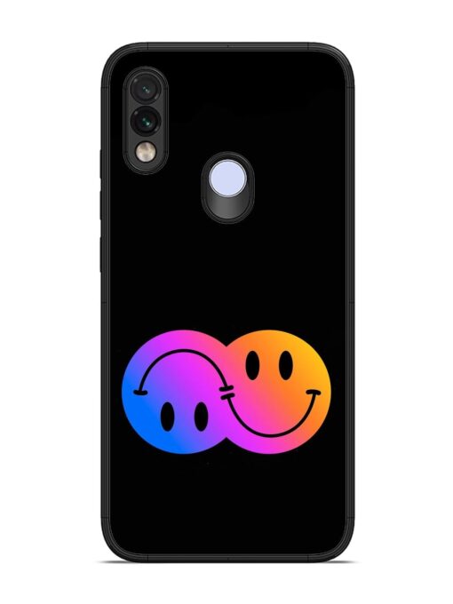 Gradient Smile Art Glossy Metal TPU Phone Cover for Xiaomi Redmi Note 7 Zapvi