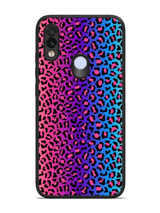 Colorful Leopard Seamless Glossy Metal Phone Cover for Xiaomi Redmi Note 7 Zapvi