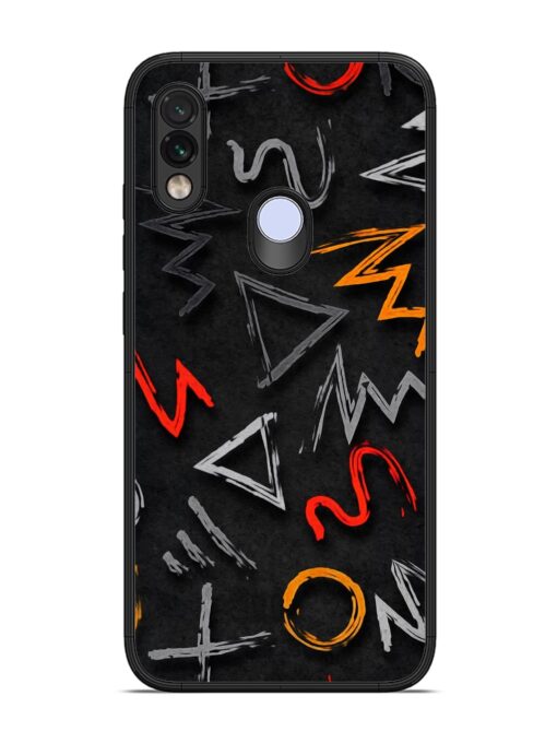 Grungy Graffiti Glossy Metal Phone Cover for Xiaomi Redmi Note 7