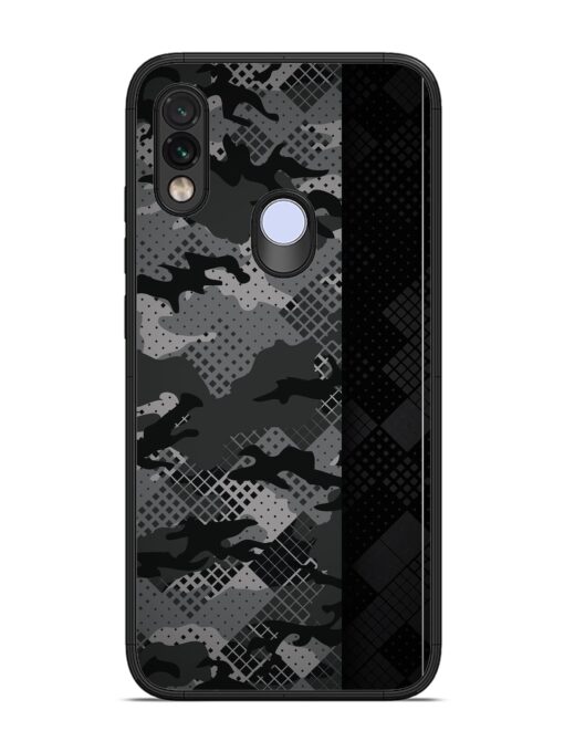 Dark Camouflage Glossy Metal Phone Cover for Xiaomi Redmi Note 7 Zapvi