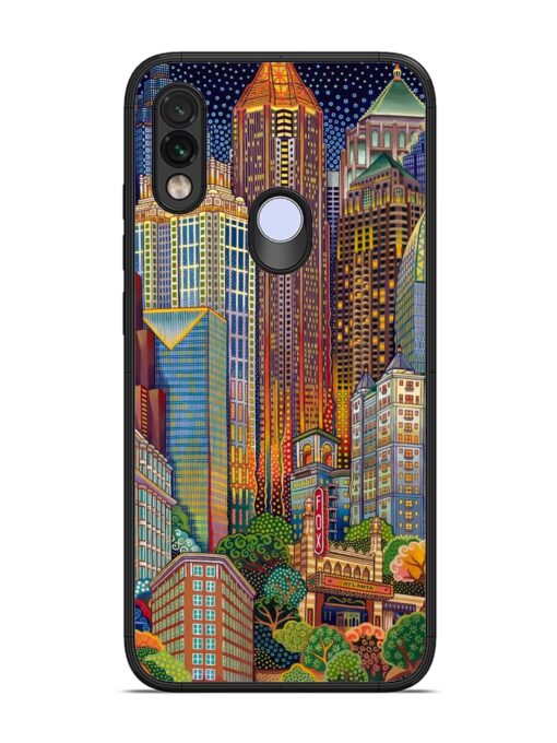 Cityscapes Art Glossy Metal Phone Cover for Xiaomi Redmi Note 7 Zapvi