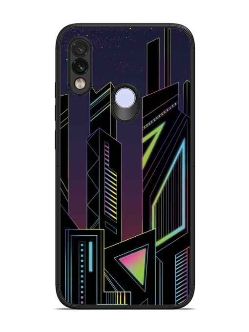 Neon Dreamscape Glossy Metal Phone Cover for Xiaomi Redmi Note 7 Zapvi