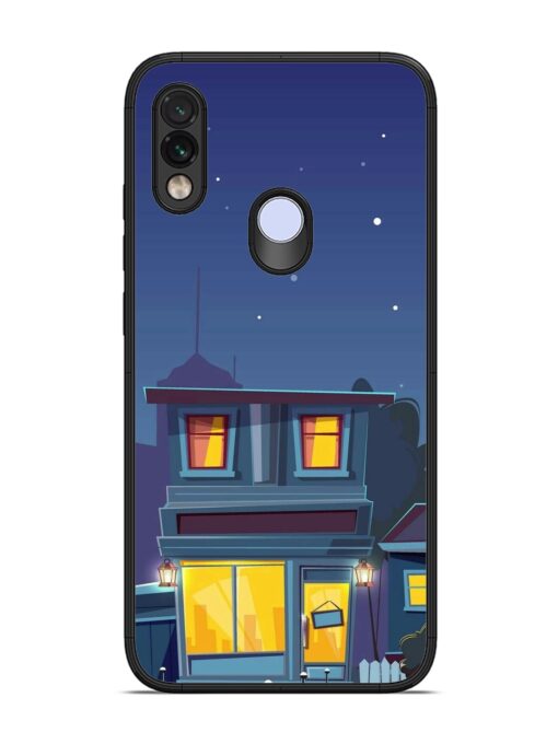 Vector Night House Glossy Metal Phone Cover for Xiaomi Redmi Note 7 Zapvi