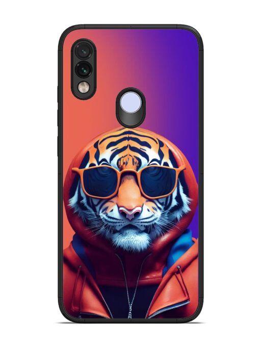 Tiger Animation Glossy Metal Phone Cover for Xiaomi Redmi Note 7 Zapvi