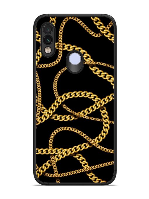 Decorative Golde Chain Glossy Metal Phone Cover for Xiaomi Redmi Note 7 Zapvi