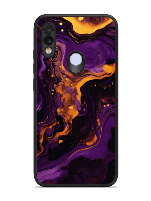 Painting Of A Purple Glossy Metal Phone Cover for Xiaomi Redmi Note 7