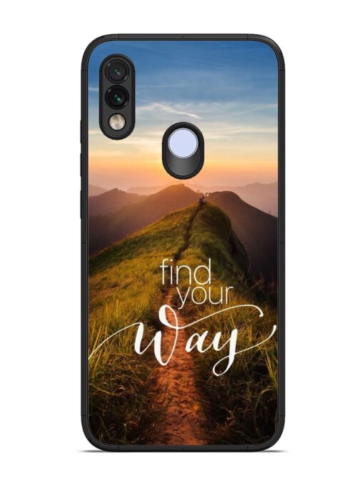 Find Your Way Glossy Metal Phone Cover for Xiaomi Redmi Note 7 Pro Zapvi