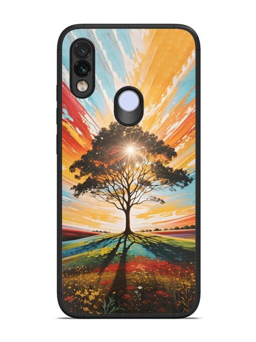 Abstract Tree Colorful Art Glossy Metal Phone Cover for Xiaomi Redmi Note 7 Pro Zapvi