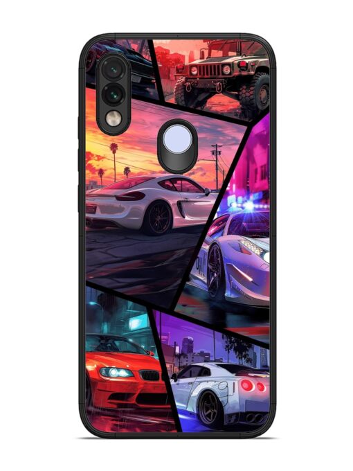 Ride In Pixels Glossy Metal Phone Cover for Xiaomi Redmi Note 7 Pro Zapvi