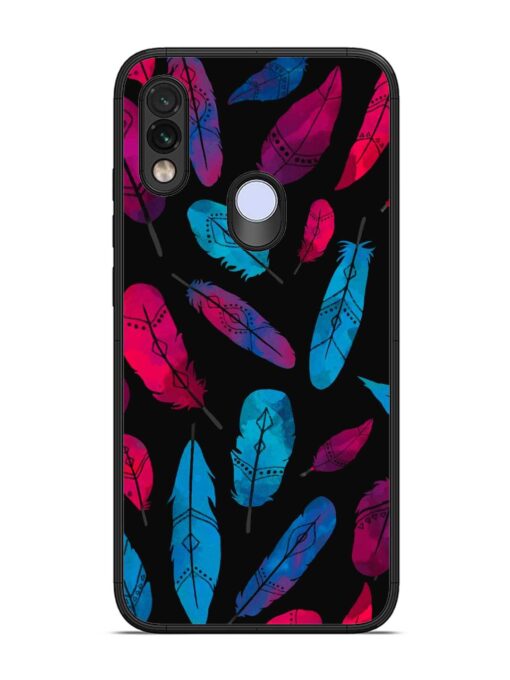 Feather Art Glossy Metal Phone Cover for Xiaomi Redmi Note 7S Zapvi