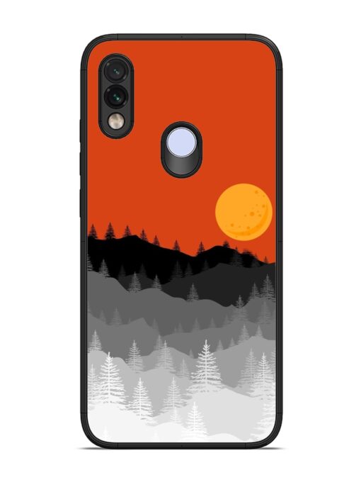 Mountain Lofi Sun Glossy Metal Phone Cover for Xiaomi Redmi Note 7S