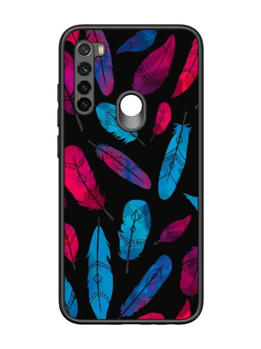 Feather Art Glossy Metal Phone Cover for Xiaomi Redmi Note 8 Zapvi