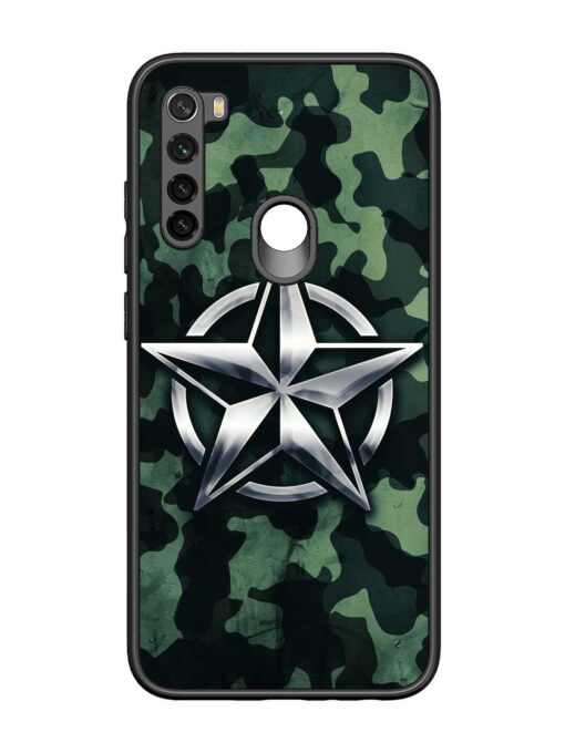 Indian Army Star Design Glossy Metal Phone Cover for Xiaomi Redmi Note 8 Zapvi