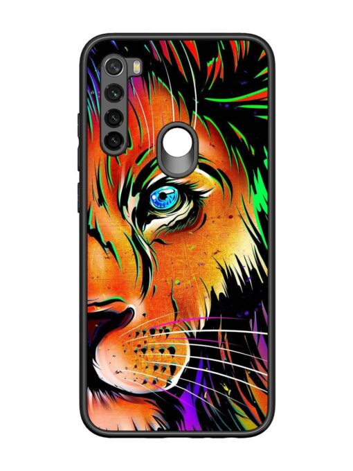 Colorful Lion Design Glossy Metal TPU Phone Cover for Xiaomi Redmi Note 8