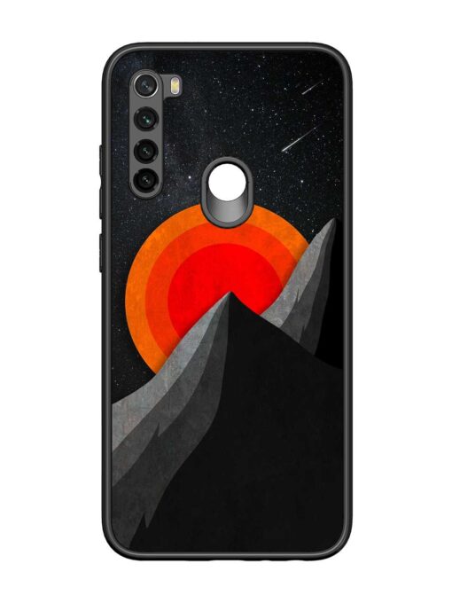 Black Mountain Glossy Metal Phone Cover for Xiaomi Redmi Note 8 Zapvi